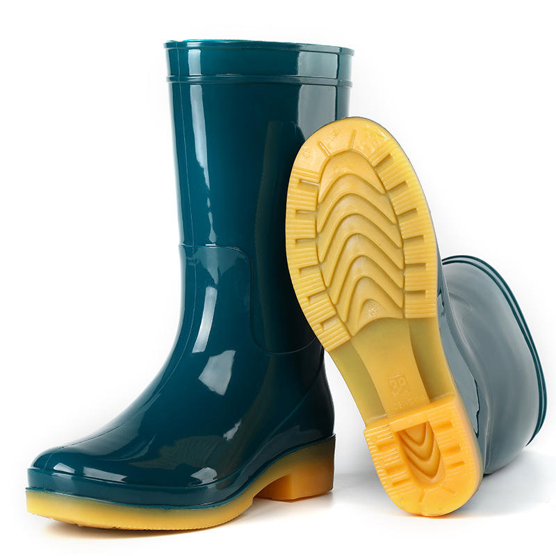 Boots Glaw Merched â Chwfl Rownd PVC